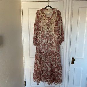 Floor-length Anthropologie dress